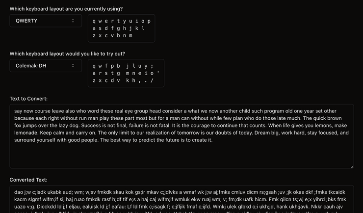 alternative keyboard layout website